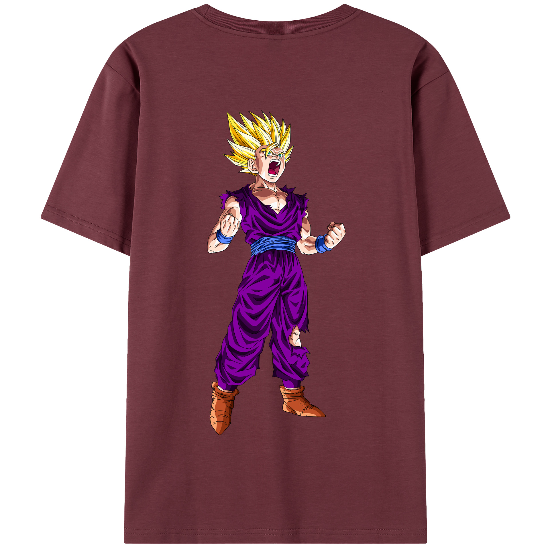 （画像用） ドラゴンボール 孫 悟飯（そんごはん）DRAGON BALL Son Gohan 綿100％半袖Tシャツ（背面プリント）